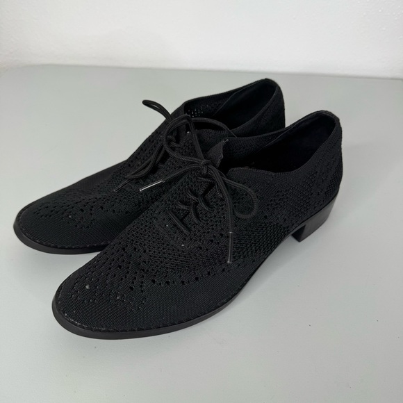 Aetrex Hayben Black Knit Oxford Shoe Size 39 - Picture 3 of 7